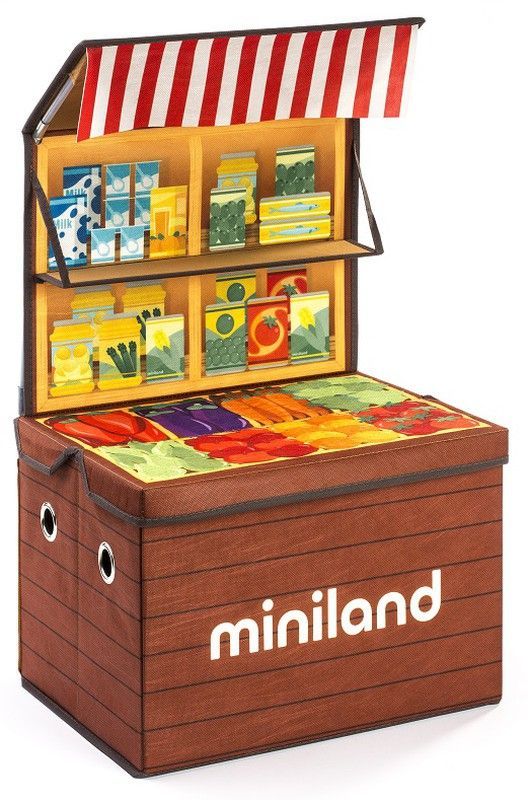 Baúl temático almacenaje tela: Market Box