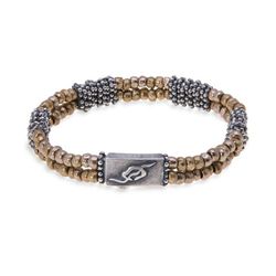 BB013A Pulsera PLATADEPALO unisex en plata y bronce