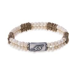 BB013B Pulsera PLATADEPALO unisex de plata y cristal de roca