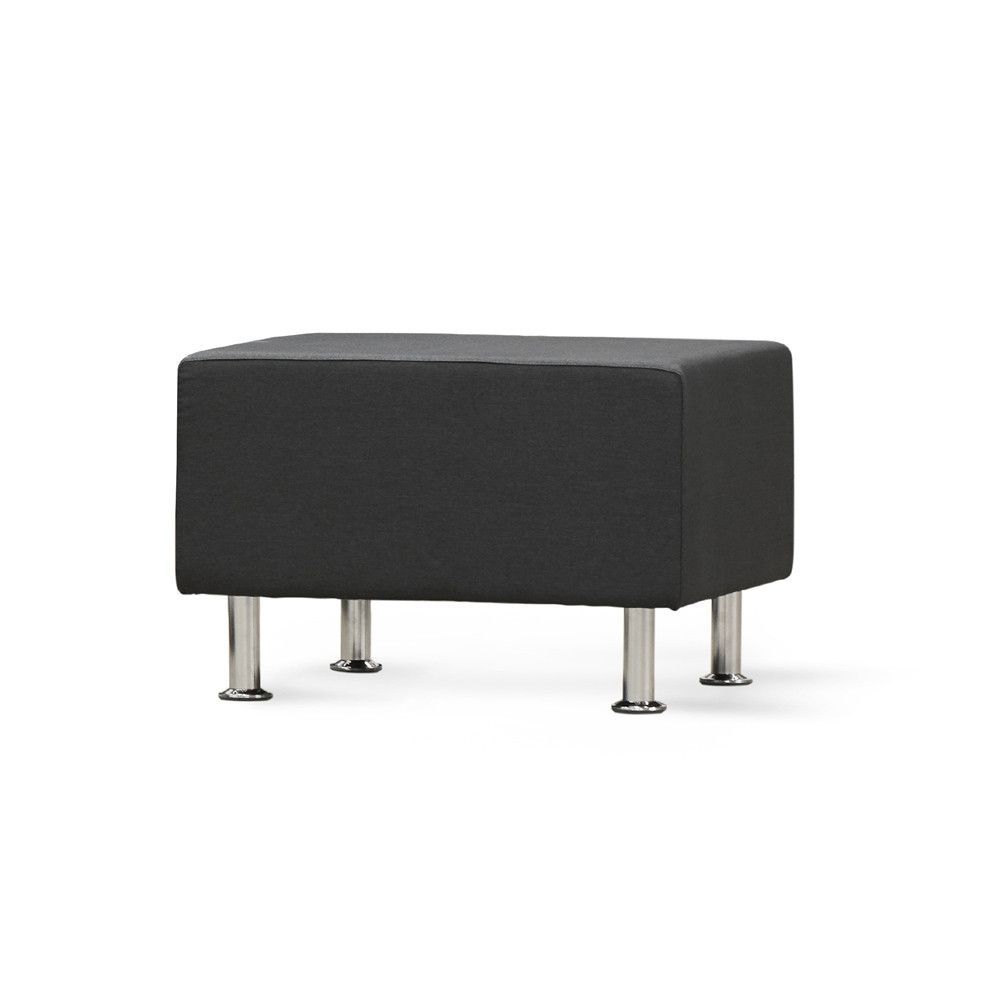 Be Soft Modulo Sillon Basico 66x73,8x44,6 cm. Sofá Central Con Brazo, Sin Respaldo. Tapizado En Color Negro/Gris. Estructura Negra. Espuma De Alta Densidad.  Color Negro/Gris.