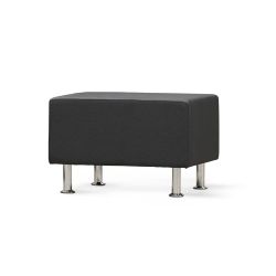 Be Soft Modulo Sillon Basico 66x73,8x44,6 cm. Sofá Central Con Brazo, Sin Respaldo. Tapizado En Color Negro/Gris. Estructura Negra. Espuma De Alta Densidad.  Color Negro/Gris.