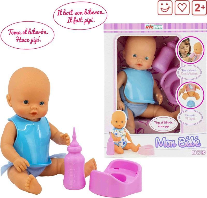 Bebe C/Biberon Hace Pipi  35Cms