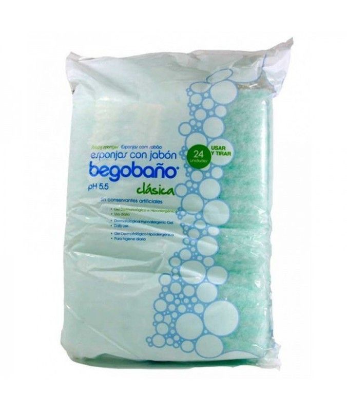 Begobaño Esponja Enjabonada Desechable 24 Esponjas