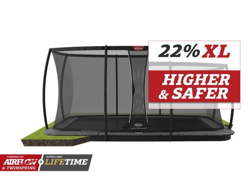 BERG Ultim Champion 410 Flatground GRIS + Safety Net Deluxe XL hasta 120 kg