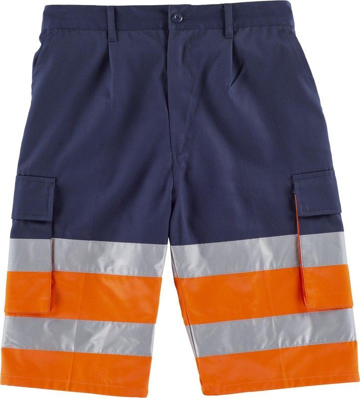 Bermuda combinada con reflectante Marino / Naranja