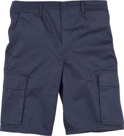 Bermuda con elástico en cintura y multibolsillos Marino