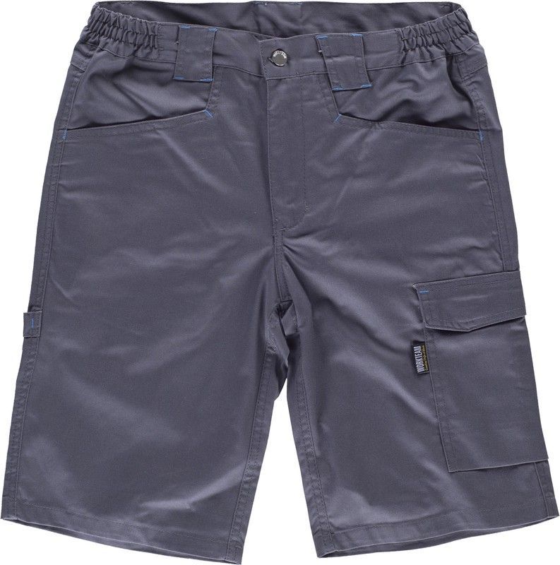 Bermuda elástica con detalles combinados Gris