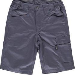 Bermuda elástica con detalles combinados Gris