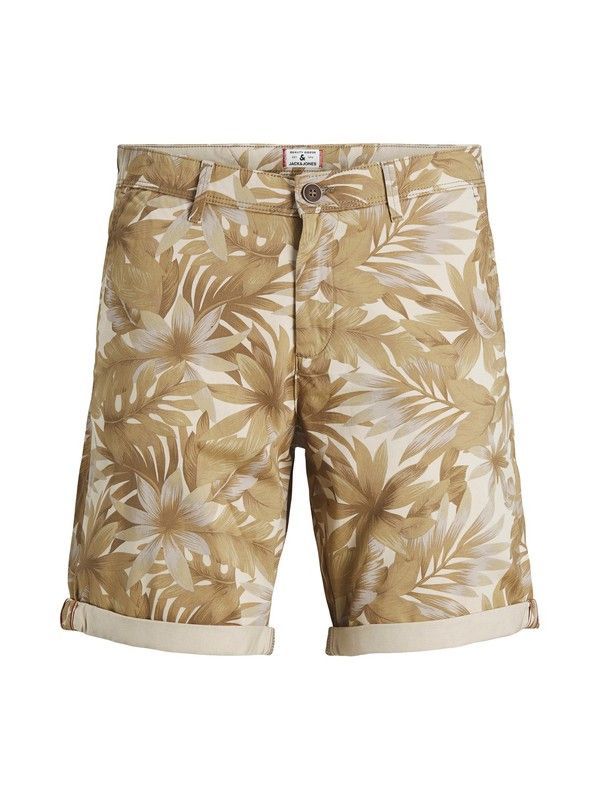 Bermuda estampada hojas tropicales Jack & Jones Beige