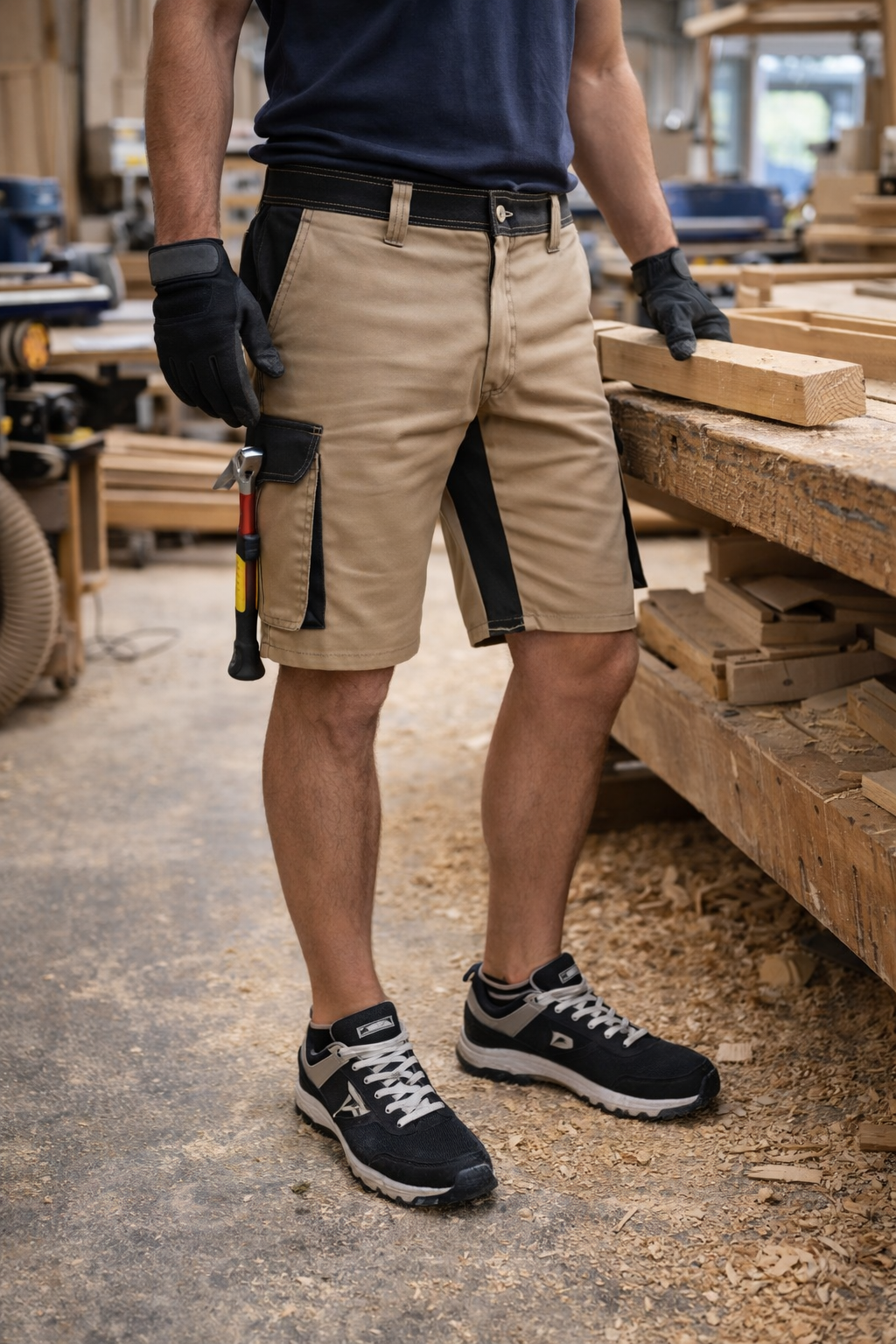 Bermudas bicolor multibolsillos