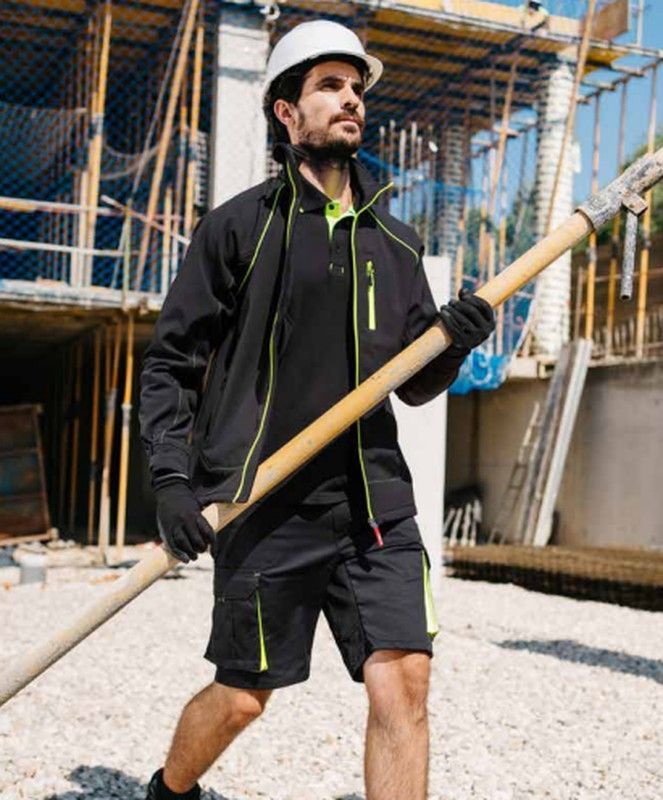 Bermudas Stretch de trabajo bicolores multibolsillos