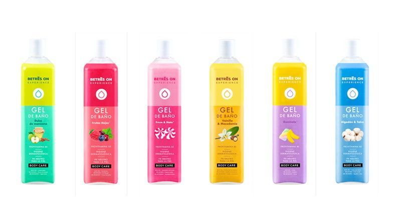 Betres on gel de baño con diferentes aromas agradables