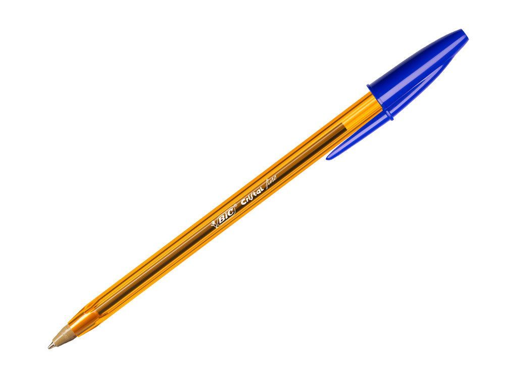 BIC Cristal Boligrafo Fine Cuerpo naranja Trazo 0.3 mm color azul