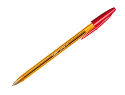 BIC Cristal Boligrafo Fine Cuerpo naranja Trazo 0.3 mm color rojo