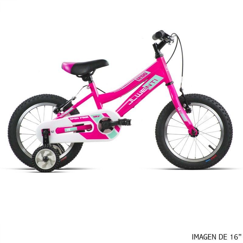 Bicicleta infantil 18" Wenti Junior Rosa blanco