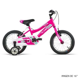 Bicicleta infantil 18" Wenti Junior Rosa blanco