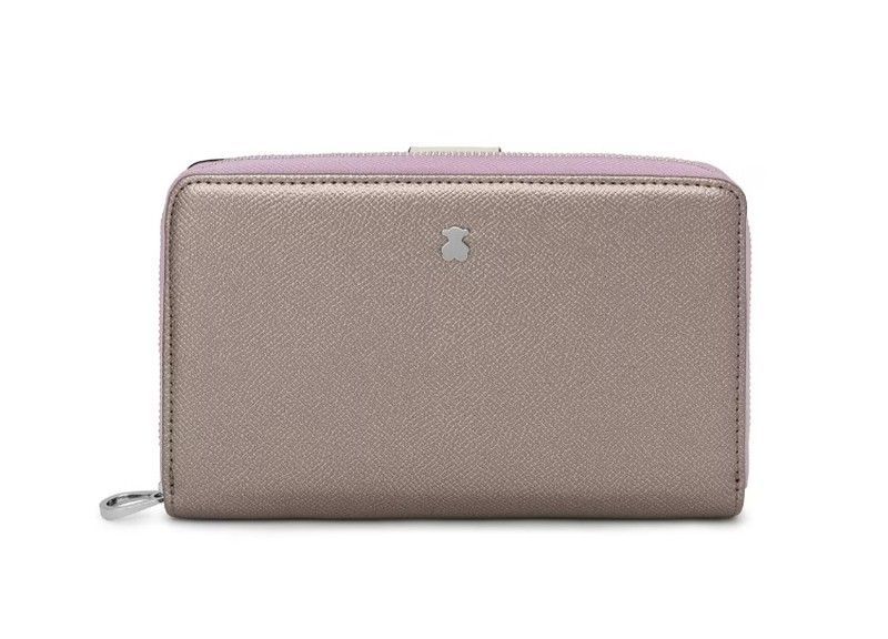 Billetera mediana Tous New Dubai Plateada