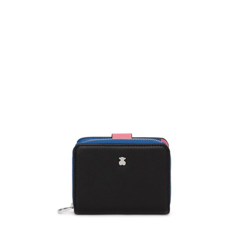 Billetera pequeña Tous New Dubai negra y azul