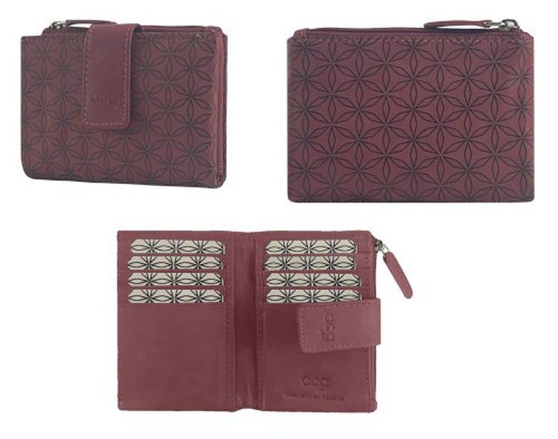 Billetero Piel Serigraphy 12x8 17ciruela