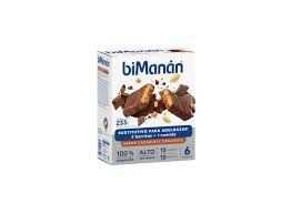 bimanan barritas sustitutivas cacahuete crujiente 6 unidades