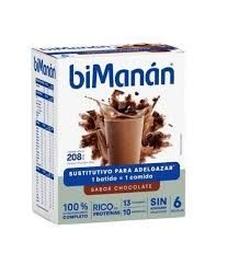 Bimanan Batido Sabor Chocolate 6 Sobres