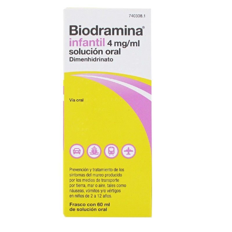 Biodramina Infantil 4 Mg/Ml Solucion Oral 60 Ml
