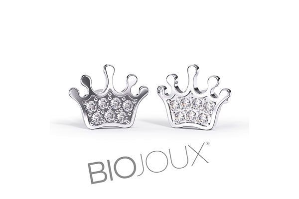 Biojoux Pendientes Hipolagenicos BJT705 Corona 8mm