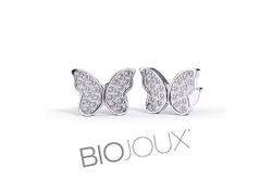 Biojoux Pendientes Hipolagenicos BJT979 Mariposa Cristal 10mm