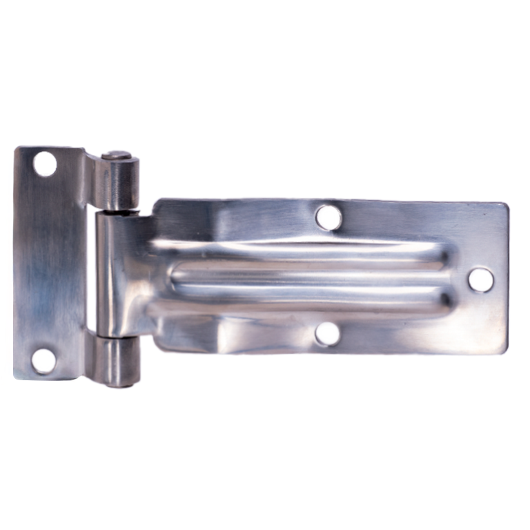 Bisagra chapa acero inoxidable pala acodada nervios largos