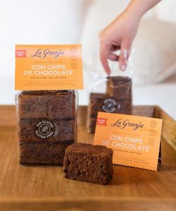 Bizcocho Con Cacao Y Chips De Chocolate Sin Gluten La Granja 350 Grs