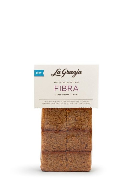 Bizcocho integral fibra con fructosa 350g diet sin azúcar añadido la granja