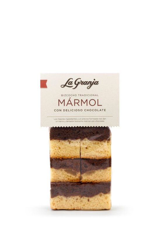 Bizcocho tradicional mármol con chocolate 350g la granja