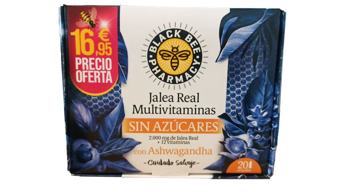Black Bee jalea real multivitaminas sin azúcares 20 ampollas
