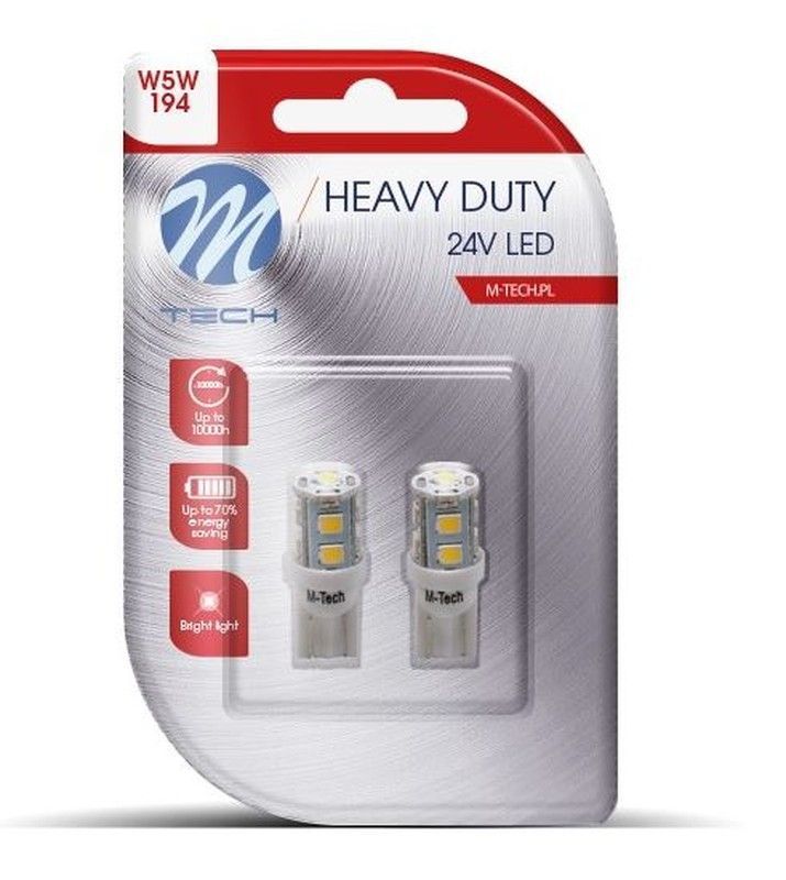 Blister 2 X LED W5w 24v Blanco