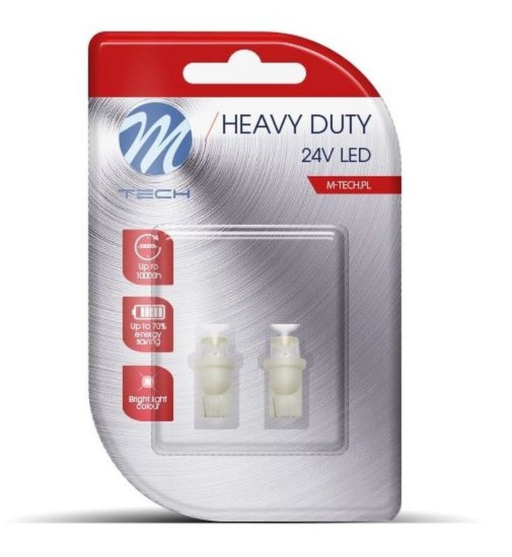 Blister 2 X LED - W5w 24v Cóncava 12/24v