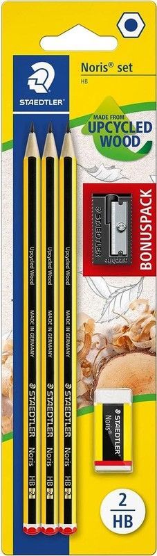 Blister 3 Lápices Noris HB + 1 Goma + 1 Afilalápices