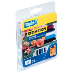 Blíster 36 barras cola D7 universal, surtidos (negro/blanco/azul violeta/cian/magenta)