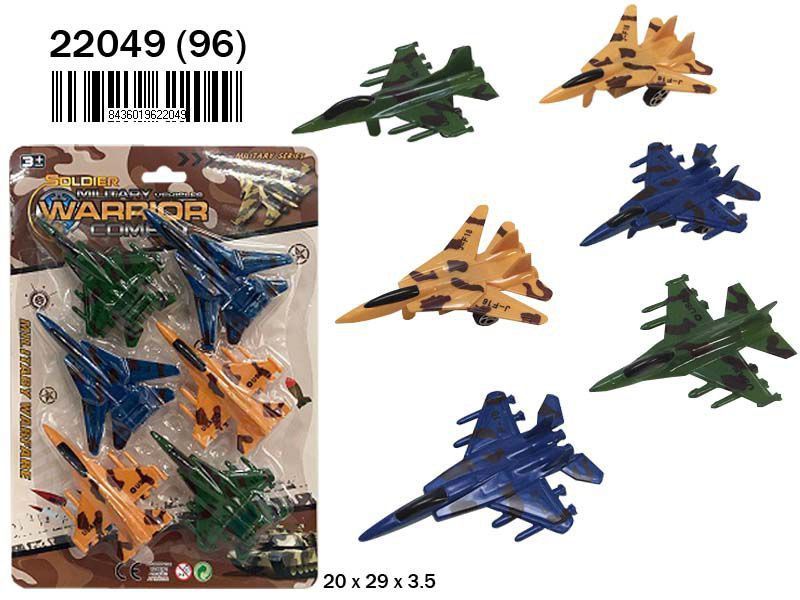 Blister 6 Aviones Pull Back