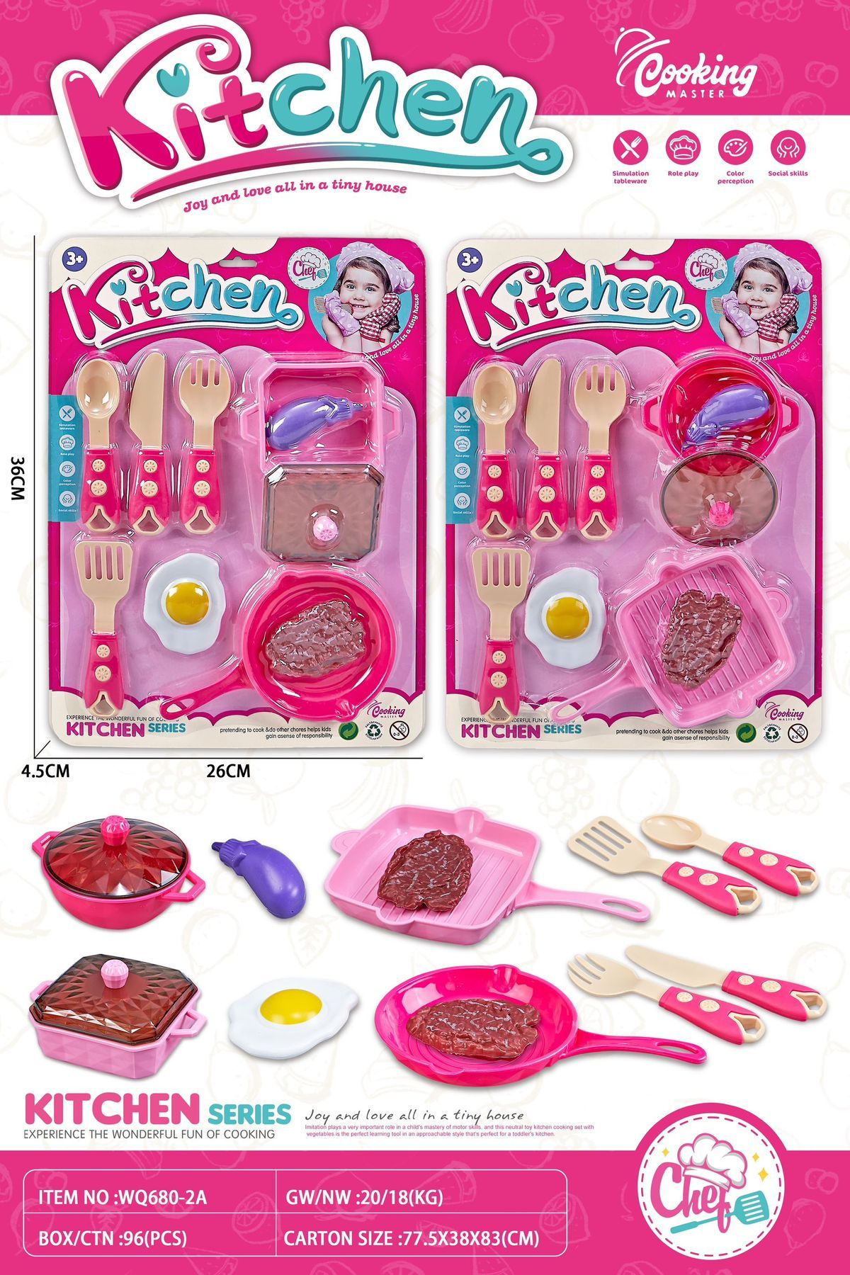 BLISTER COCINA SARTEN Y CUBIERTOS