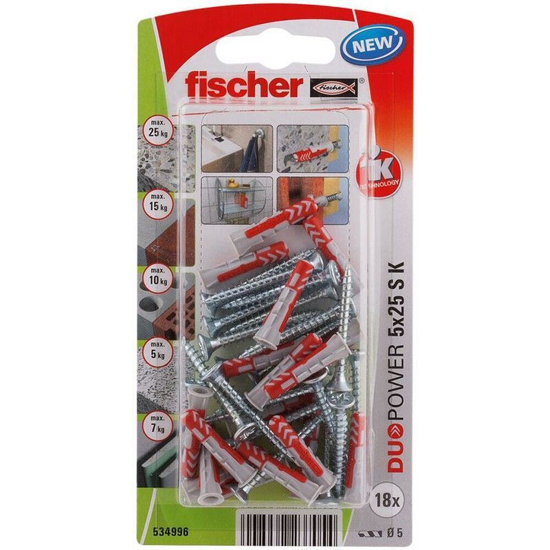 Blister Duopower 5X25 S Bl 18 Ud.Fischer