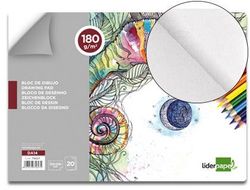 Bloc Dibujo Liderpapel Artistico Encolado 230X325Mm 20 Hojas 180 G/M2 Sin Recuadro