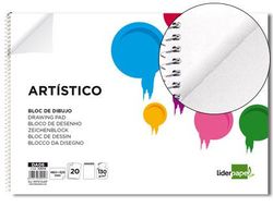 Bloc Dibujo Liderpapel Artistico Espiral 460X325Mm 20 Hojas 130G M2 Sin Recuadro Perforado