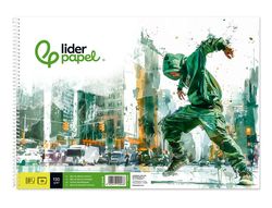 Bloc dibujo liderpapel artistico urban espiral 230x325mm 20 hojas 130g/m2 sin recuadro perforado