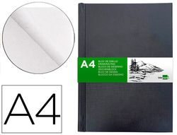 Bloc dibujo liderpapel esbozos encuadernado din A4 210x297 mm 100 hojas 100 g/m2 color negro