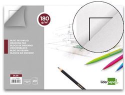 Bloc Dibujo Liderpapel Lineal Encolado 230X325Mm 20 Hojas 180 G/M2 con Recuadro
