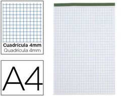 Bloc Notas Liderpapel Cuadro 4 mm A4 80 Hojas 60 G/M2 Perforado Sin Tapa