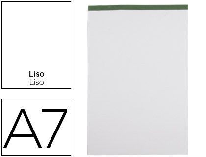 Bloc Notas Liderpapel Liso A7 80 Hojas 60 G/M2 Perforado Sin Tapa