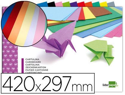 Bloc Trabajos Manuales Liderpapel Cartulina 297X420Mm 10 Hojas Colores Surtidos