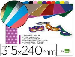 Bloc Trabajos Manuales Liderpapel Cartulina Metalizada 240X315Mm 10 Hojas Colores Surtidos