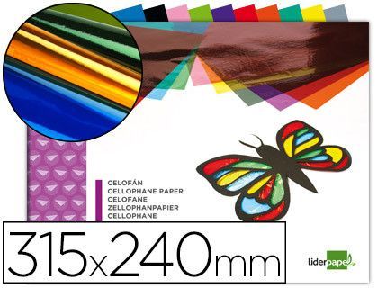 Bloc Trabajos Manuales Liderpapel Celofan 240X315Mm 10 Hojas Colores Surtidos